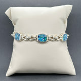 Estate SS Opal Inlay Bracelet