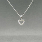 Estate 14K W Gold 0.04ctw K/I1 Diamond Heart Pendant