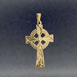 Estate 14K Y Gold 36.5mm Celtic Cross Pendant