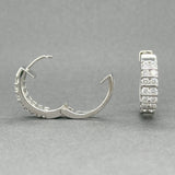 Estate14K W Gold 0.98ctw F-G/SI1 Diamond Huggie Earrings