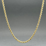 Estate 14K Y Gold 2.34mm 18.5” Rope Chain