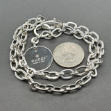 Estate Gucci SS Round Tag Necklace