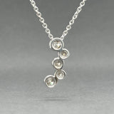 Estate 14K W Gold 0.72ctw Diamond Bubble Pendant
