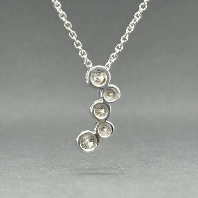 Estate 14K W Gold 0.72ctw Diamond Bubble Pendant