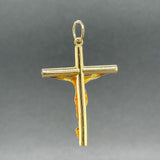 Estate 18K Y Gold 41mm Crucifix Pendant
