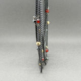 Estate David Yurman SS 18 9.70ctw Garnet & Hematite Multistrand Necklace
