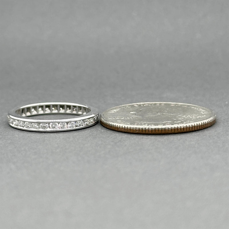 Estate Platinum 0.71ctw G-H/VS2-SI1 Diamond Eternity Ring