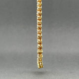 Estate 18K Y Gold 10.26ctw F-G/VS1-2 Diamond Riviere Tennis Necklace