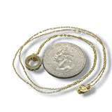 14K Y Gold 0.39ctw Blue Tourmaline Rondell Pendant