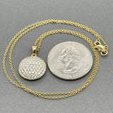 Estate 18K Y Gold 1.06ctw H/SI1-2 Diamond Pendant