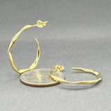 Estate Ippolita 18K Y Gold Classico Squiggle Hoop Earrings