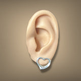Estate Tiffany & Co. SS Peretti Open Heart Stud Earrings