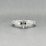 Estate 14K W Gold 0.52ctw Diamond Eng. Ring Semi-Mount