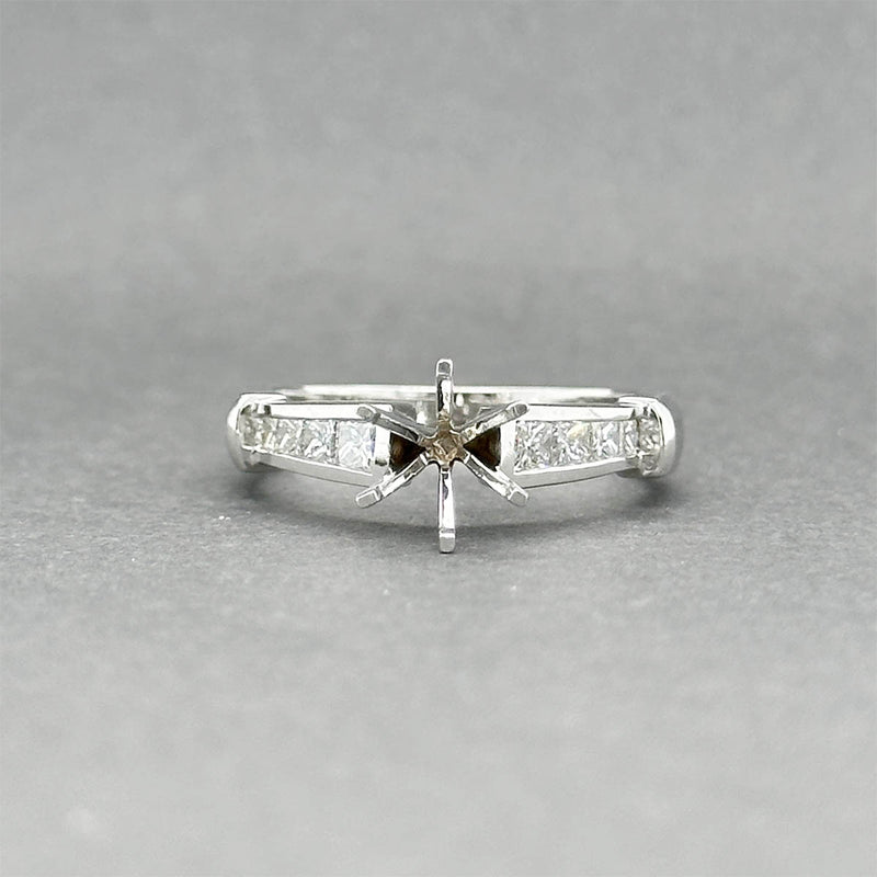 Estate 14K W Gold 0.52ctw Diamond Eng. Ring Semi-Mount