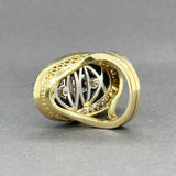 Estate 18K TT Gold 5.32ct Onyx & 1.49ctw J-K/SI1-2 Diamond Cocktail Ring