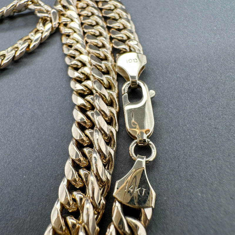 Estate 14K Y Gold Hollow 6.11mm 18” Curb Link Chain