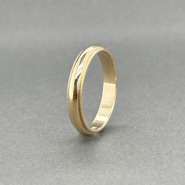 Estate 14K Y Gold 3.84mm Milgrain Ring