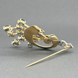 Estate 18K Y Gold & Plat 4.17ctw Sapphire & Diamond Brooch