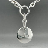Estate Gucci SS Round Tag Necklace