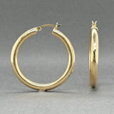 Estate 14K Y Gold 33.92mm Hoop Earrings