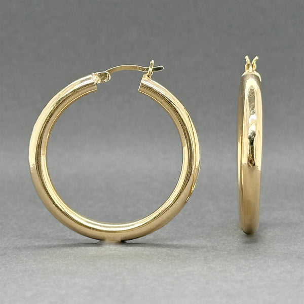 Estate 14K Y Gold 33.92mm Hoop Earrings