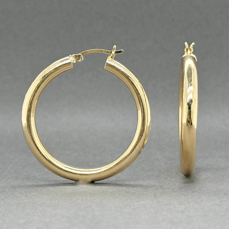 Estate 14K Y Gold 33.92mm Hoop Earrings