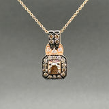 Estate Levian 14K R Gold 0.60ctw Brown-H/SI1-I1 Diamond Pendant