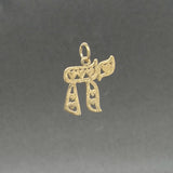 Estate 14K Y Gold Chai Pendant