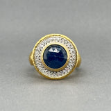 Estate Gurhan 18 & 24K Y Gold 4.33ct Sapphire & 0.17ctw Diamond Ring