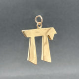 Estate 14K Y Gold 30.6mm Chai Pendant