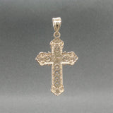 Estate 14K Y Gold Mustard Seed Cross Pendant