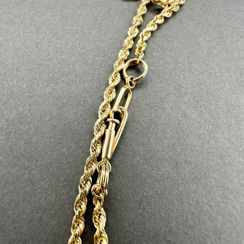 Estate 14K Y Gold 2.01mm 30.5” Rope Chain