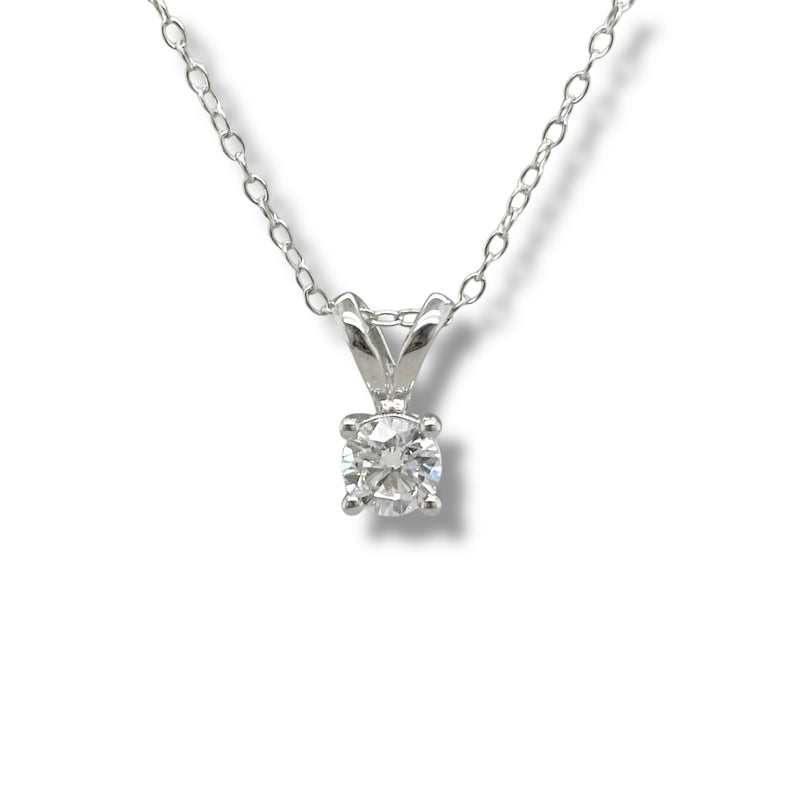 SS 0.50ct  F-G/VS2 Lab Created Solitaire Diamond Pendant