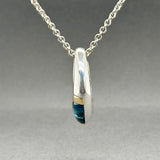 Estate Movado SS 18 3.56ct Blue Topaz Pendant