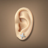 Estate 14K Y Gold 0.03ctw K/I2 Diamond X Earrings