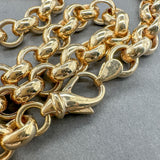 Estate 14K Y Gold 7.9mm 20.5” Rolo Chain