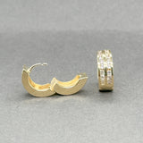 Estate 14K Y Gold 0.93ctw I-J/SI2-I1 Diamond Huggie Earrings