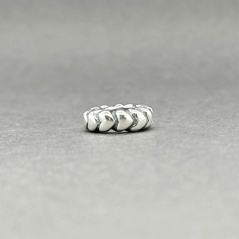 Estate Pandora SS Heart Row Spacer Bead