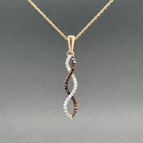 Estate 10K R Gold 0.09ctw Brown-H/SI1-2 Diamond Pendant
