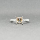 Estate 14K W Gold 0.38ctw H/SI2 Diamond Eng. Ring Semi-Mount