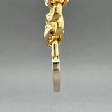Estate 18K Y Gold 0.07ct Diamond Heart Lock Necklace
