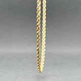Estate 14K Y Gold 2.56mm 18” Rope Chain