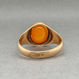 Estate 14K Y Gold O2.76ct Sardonyx Signet Ring