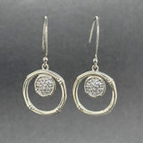 Estate John Hardy SS 0.48ctw White Topaz Bamboo Drop Earrings
