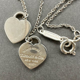 Estate Tiffany & Co. SS Double Heart Mini Pendant