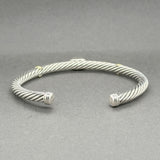 Estate David Yurman SS 14 Renaissance Station Cuff Bracelet