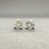 Estate 14K W Gold 0.28ctw Diamond Stud Earrings