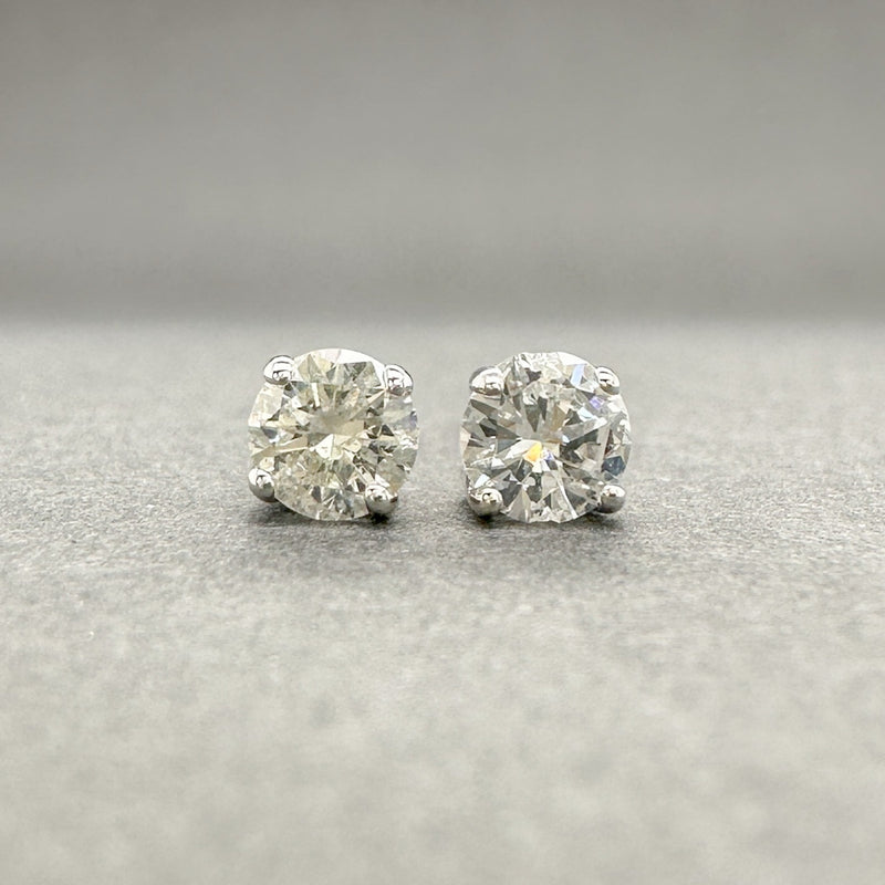 Estate 14K W Gold 0.28ctw Diamond Stud Earrings