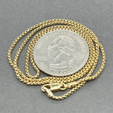 Estate 14K Y Gold 1.35mm 16” Round Box Chain