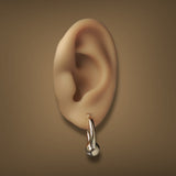 Estate 14K Y Gold 22.88mm Ball Hoop Earrings